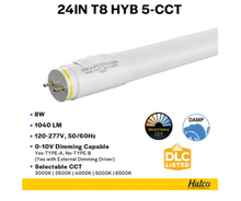 Load image into Gallery viewer, Halco T8 2FT 5-CCT Select Hybrid A+B Tube 24T8-8-8CS-HYB-D-LED2 (87300)
