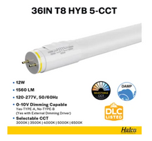 Load image into Gallery viewer, Halco T8 3FT 5-CCT Select Hybrid A+B Tube  36T8-12-8CS-HYB-D-LED2 (87301)
