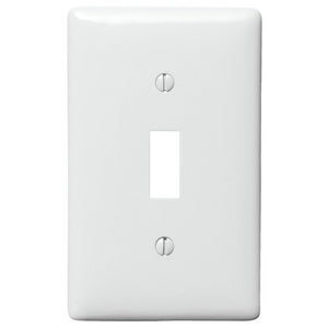 Wallplate Single Gang Toggle Switch White (NP1W)