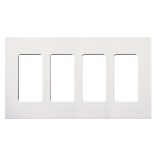 Wallplate Lutron Decorator White (CW-4-WH)