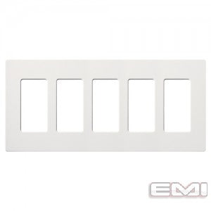Wallplate Lutron Decorator White (CW-5-WH)
