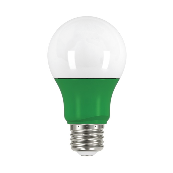 LED Green A19 Bulb 2 Watt Medium Base 120V