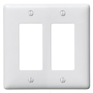 Wallplate, Nylon, Decora 2-Gang, Decorator, White (NP26W)